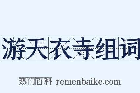 游天衣寺组词是什么意思的图片